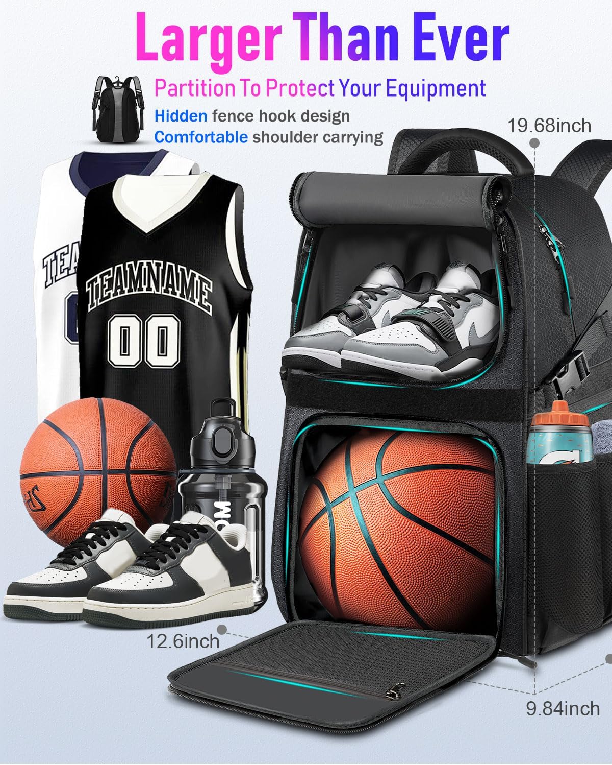 ShineTheSport Multi-Use Basketball Backpack